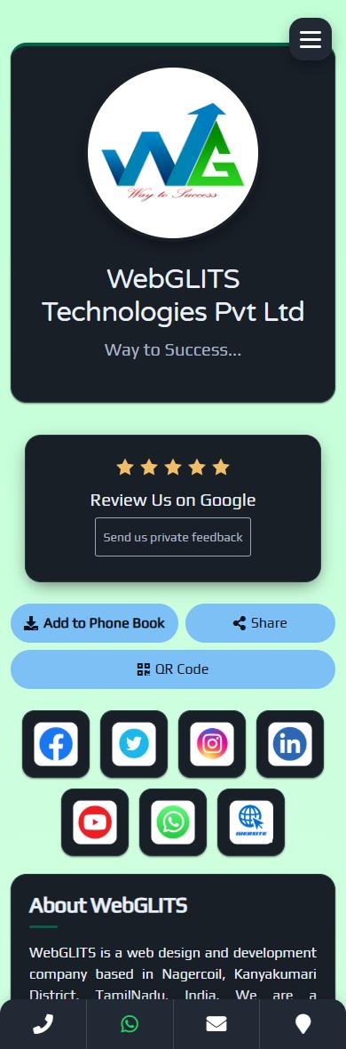 Icon Grid Dark design &mdash; BizGo Digital Business Page