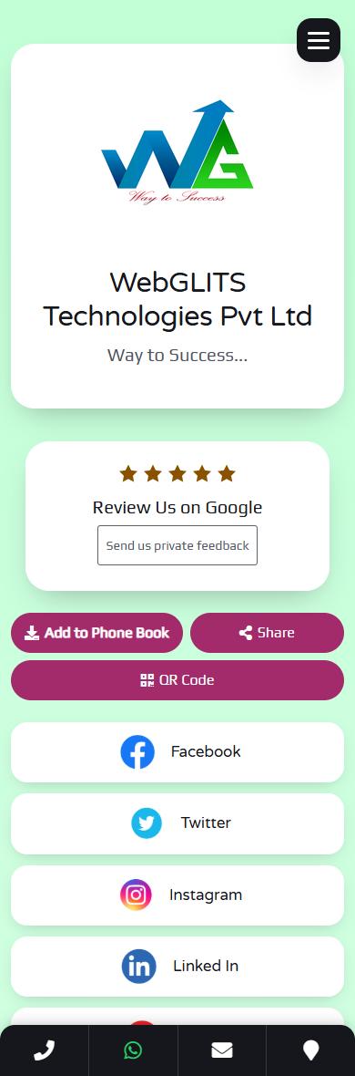 Elevated Cards design &mdash; BizGo Digital Business Page