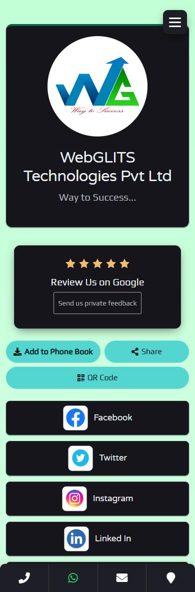 Dark Pro theme &mdash; BizGo Digital Business Page