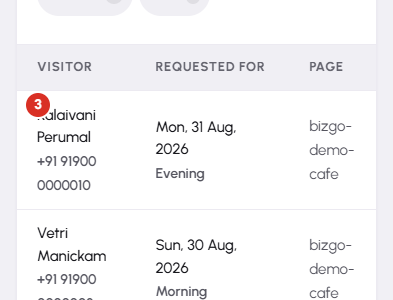 Bookings — 3