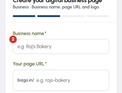 Creating a page — 2