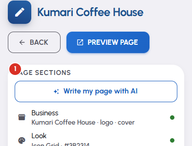 The page editor — 1