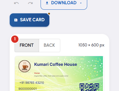 The visiting card — 1